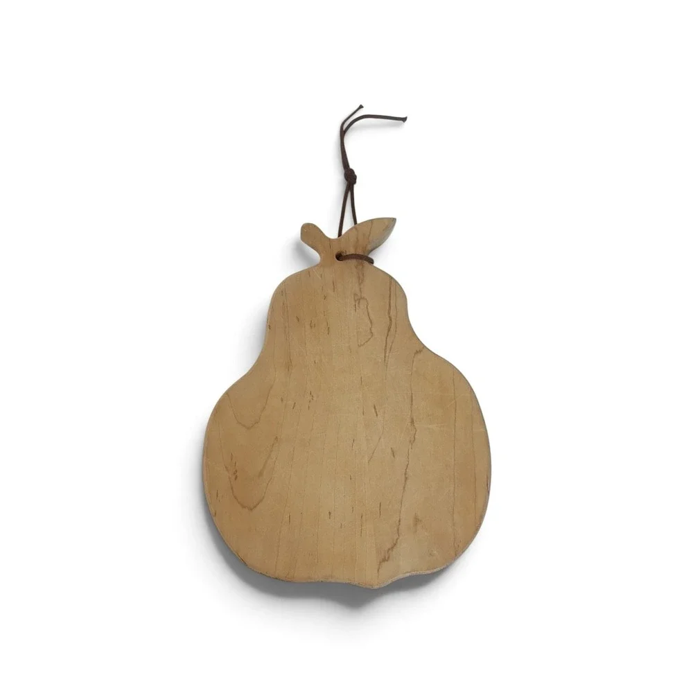Vintage Pear Shaped Wooden Cutting Board Cheese Charcuterie Tray Wall Decor